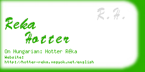 reka hotter business card